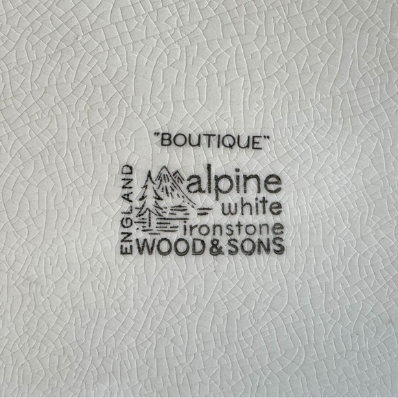 Vintage Wood & Sons “Boutique” Alpine White Ironstone Oval Platter - England - Picture 7 of 13